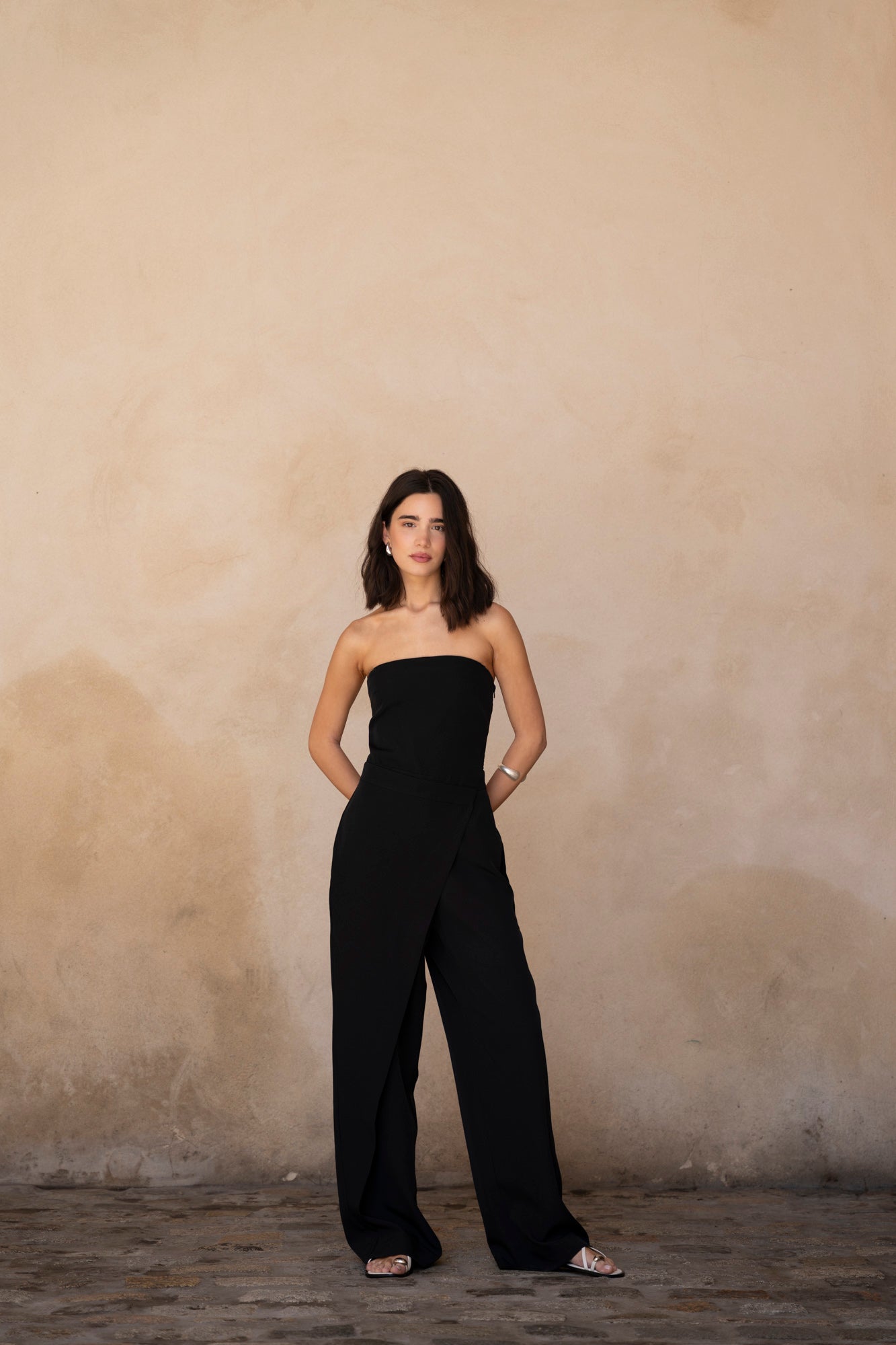 JUMPSUIT WITH WRAP PAREO PANTS